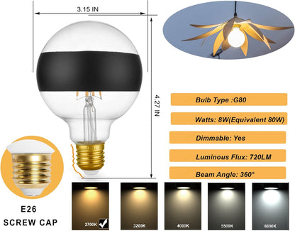 Half Chrome Light Bulb