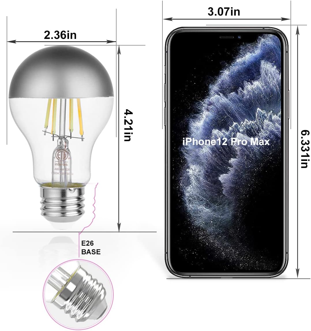 Half Chrome LED Light Bulb